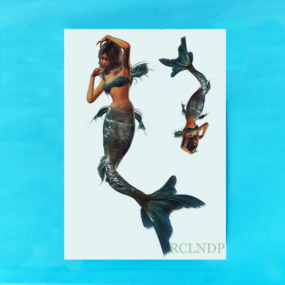 

Водостойкая Временная тату-наклейка, тату русалки, наклейки, тату для тела, искусственная татуировка для женщин