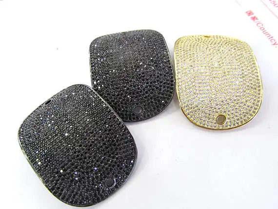 

Micro pave с украшением в виде кристаллов, микро с украшением в виде кристаллов паве ЧР rectanlge изогнутые браслет connetor бусины 30x40mm 2 шт.