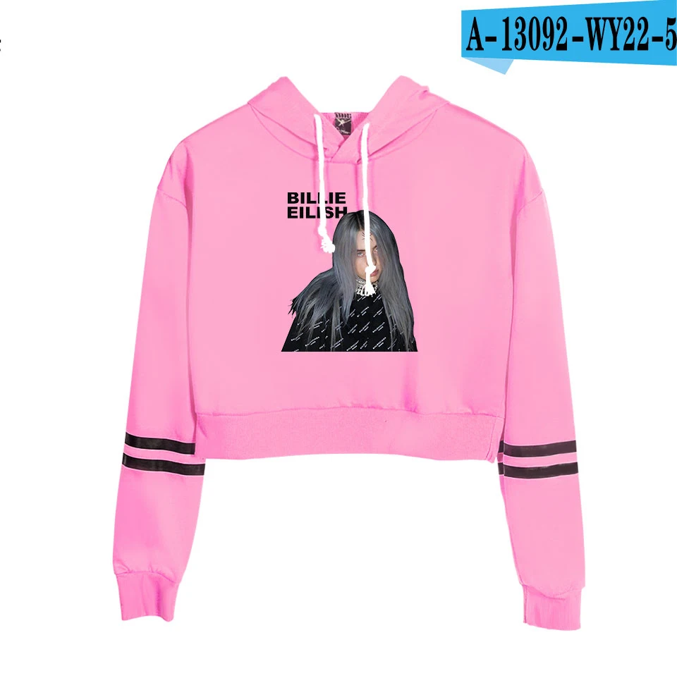 Billie Eilish, новинка, худи, Женская толстовка, одежда с капюшоном, Харадзюку, худи с принтом, уличная одежда, топ размера плюс, толстовки, повседневные - Цвет: pink