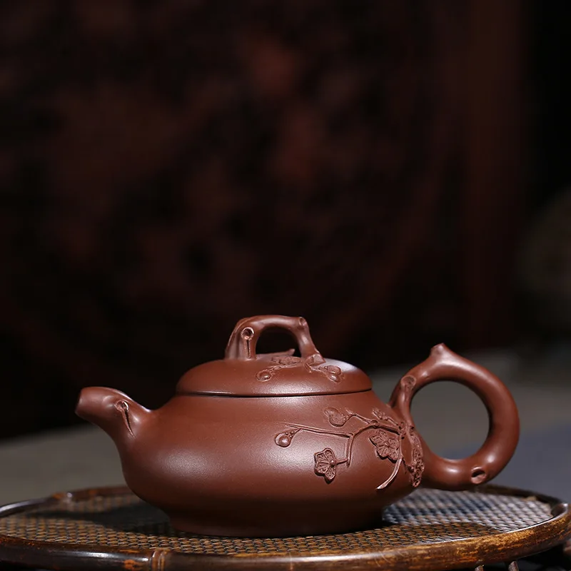 

recommended handmade undressed ore bottom tank purple clay plum flower jade qing milk pot of kung fu tea tea set gift