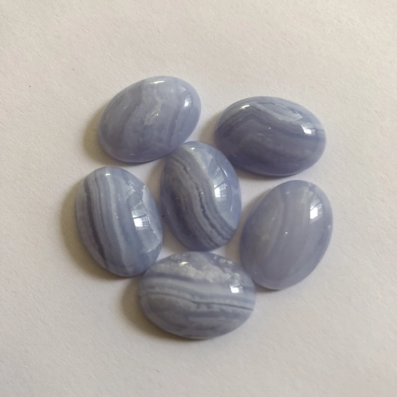 New high quality Blue Chalcedony Cabochon,Blue lace agate 13x18mm Oval Gem stone pendant stonejewelry diy 5pcs/lot