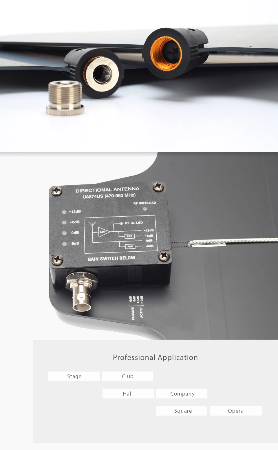 YUEPU RU-845 300 м направленная антенна, цифровой распределитель для 4 комплектов, Беспроводная микрофонная система 470-960 МГц, микрофонный сплиттер, коллектор