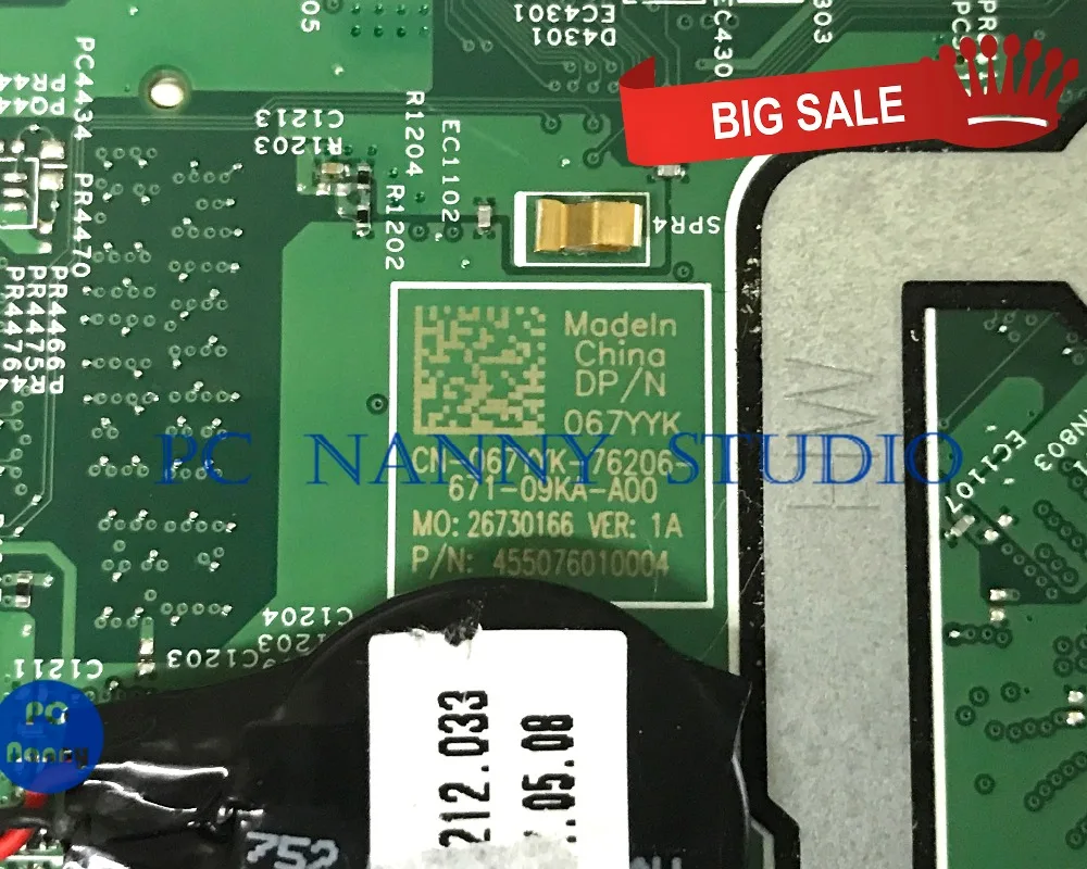 PCNANNY 067YYK 67YYK для Dell Inspiron 11 3162 3164 материнская плата ноутбука 15239 1 N3700