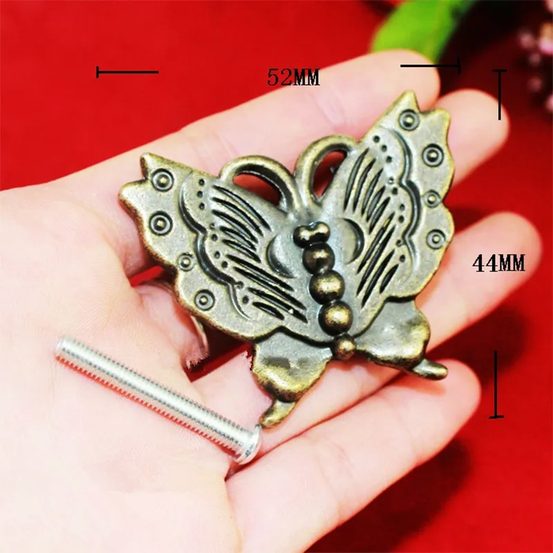 Antique Handle Single Hole Zinc Alloy Screw Butterfly Drawer is The Home Cabinet 52*44mm | Обустройство дома