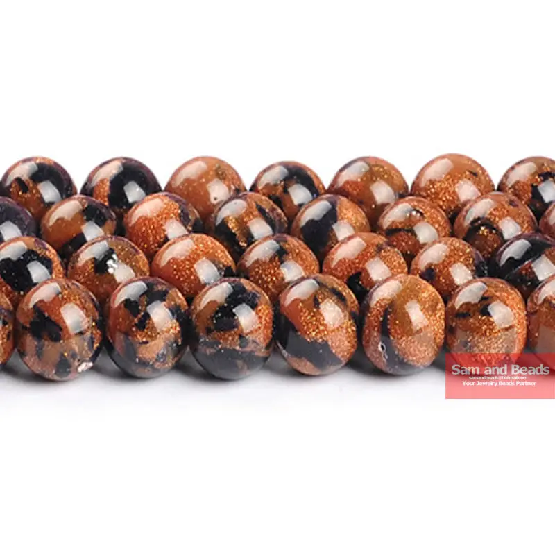 Круглые шарики из натурального камня с цветами и песком 16 дюймов размер 4-12 мм для