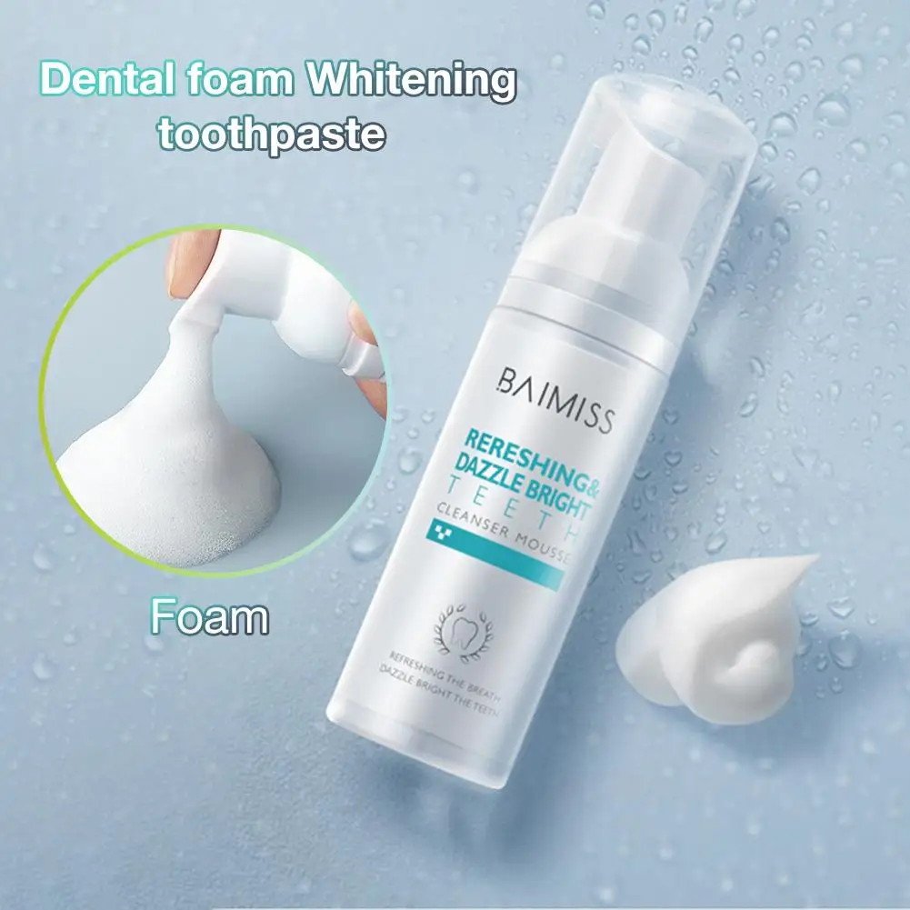 Отбеливание зубов пены зубная паста для ухода за полостью рта удаляет пятна