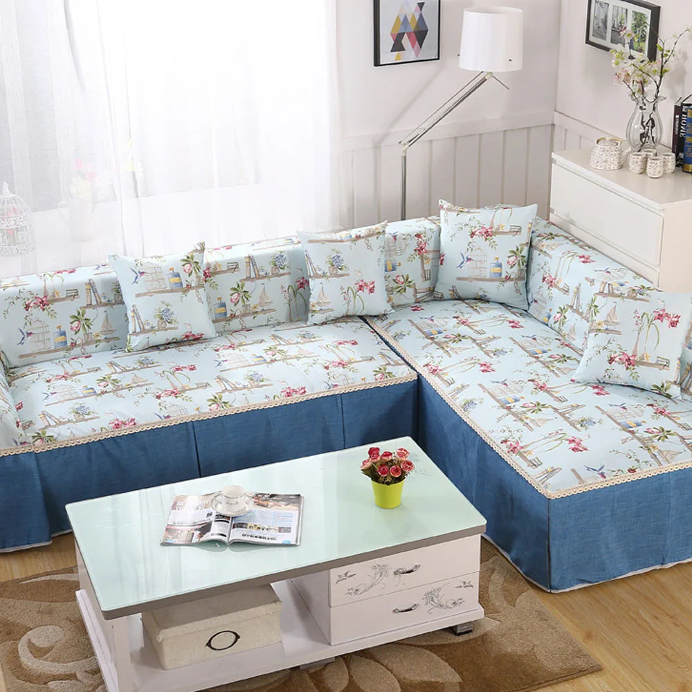 100% полиэстер чехлы для диванов в пасторальном стиле диван на углу украшения