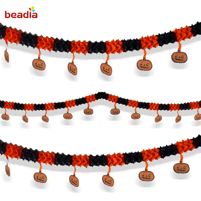 1 шт./пакет 3 метра в длину Хэллоуин праздники декор тыквы Детские Веселые