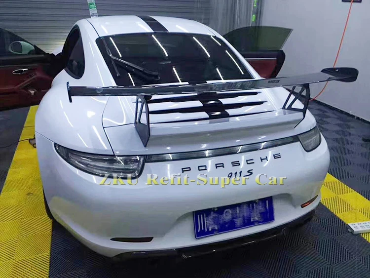 GT3 RS Стиль углеродного волокна задний крыша багажника спойлер козырек окна для Porsche 991 911 2012