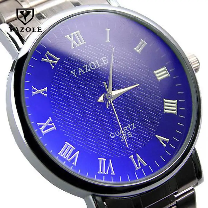 Классическая полный seel Цвет: белый черный Голубой циферблат луч Кварц Бизнес