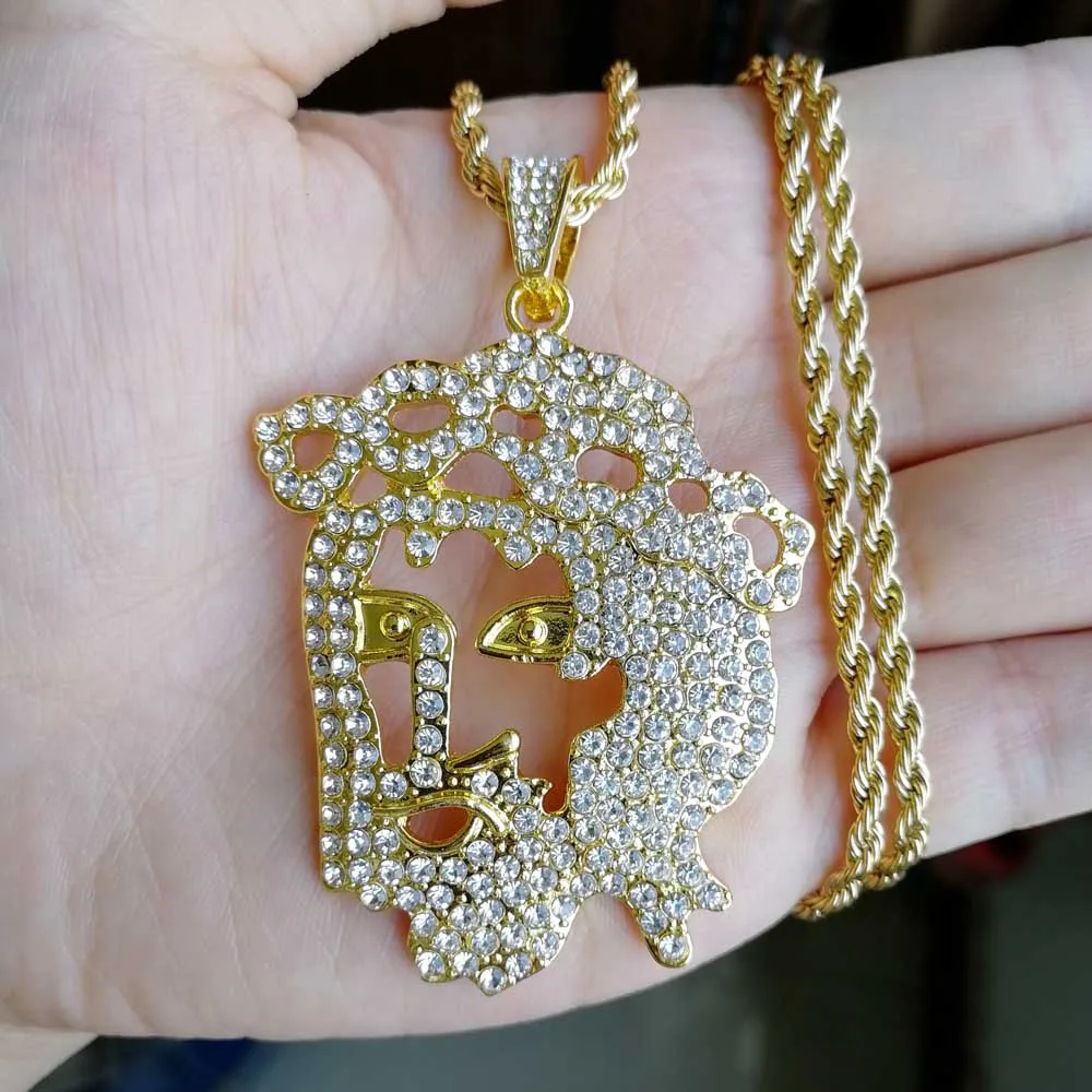 N668 gold Распродажа 26 стилей хип-хоп крест Иисуса кулон ожерелье ювелирные изделия для мужчин ICED OUT BLING N07 - Окраска металла: N668 gold