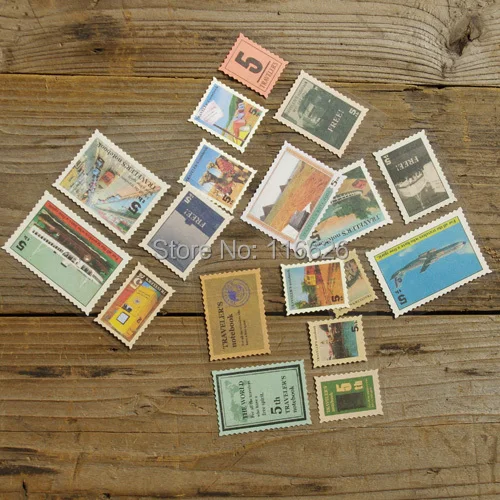 DIY винтажные почтовые наклейки с печатью w/тема путешествия для украшения ручной