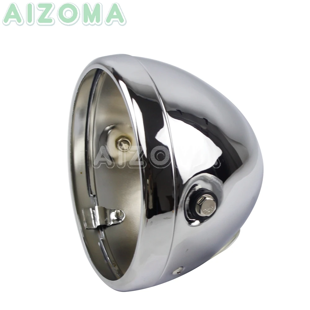

Universal Chrome 7 '' LED Round Headlight Housing Shell for Harley Chopper Sportster Cafe Racer 7 inch Head Light Lamp Bucket