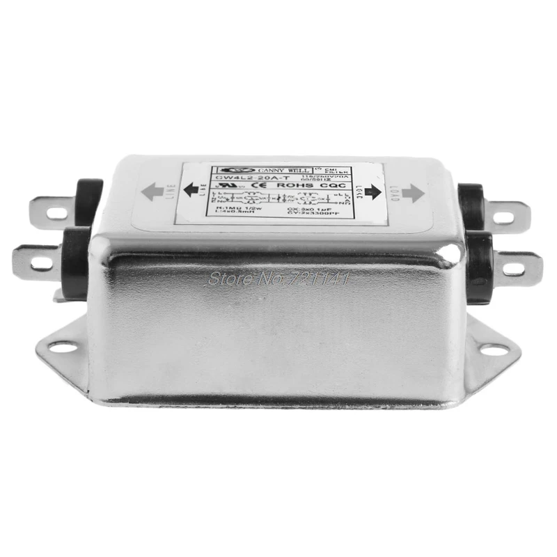 AC 220V 50/60 HZ мощный EMI фильтр CW4L2-20A-T монофазный Улучшенный Прямая поставка