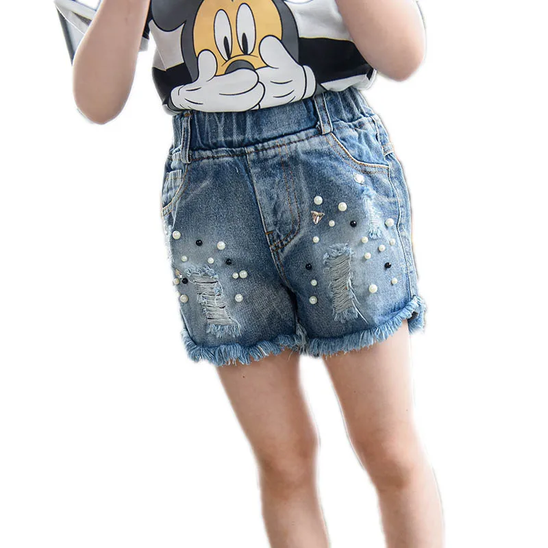 Корейская детская одежда новинка 2019 шорты для маленьких девочек джинсовые