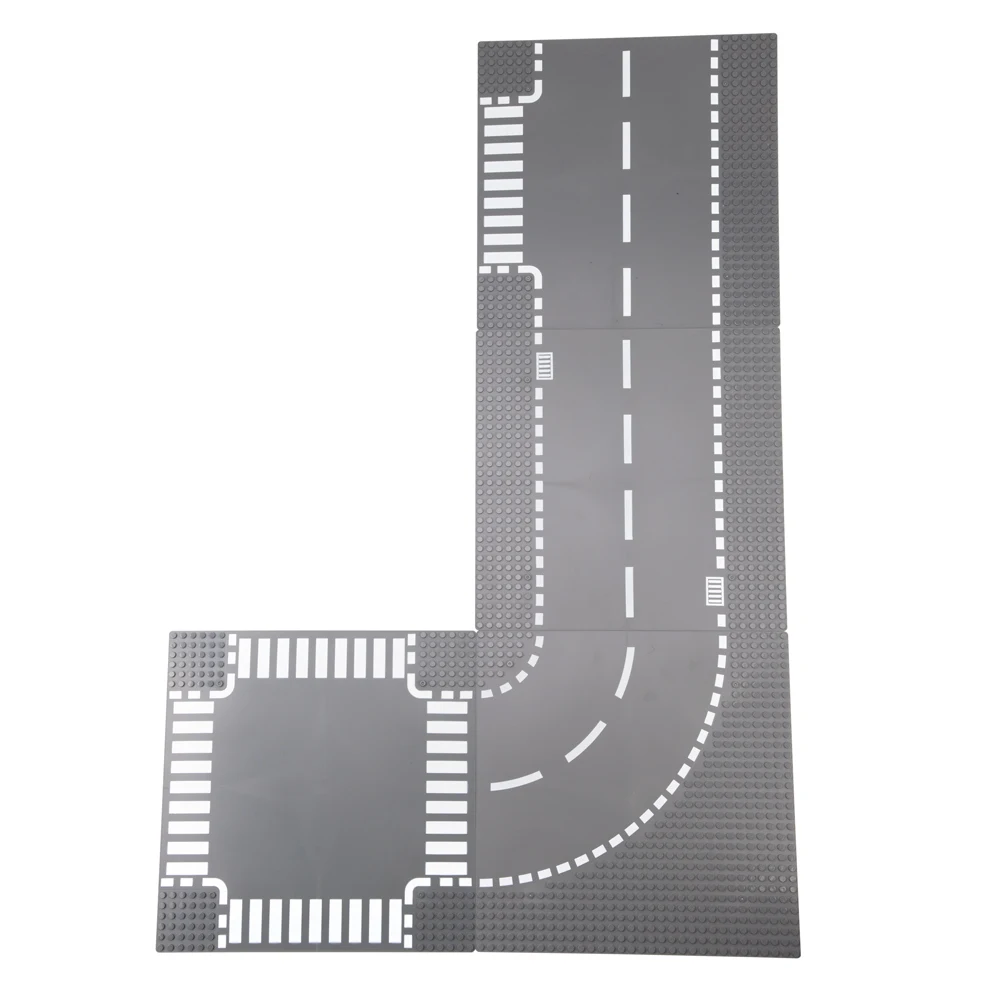 TUKATO Road Baseplate прямой Crossroad Street View дорожная Строительная пластина для строительных