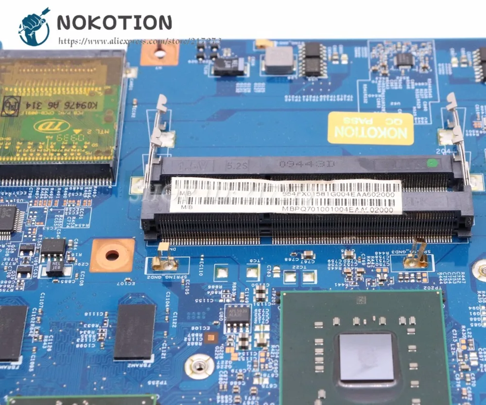 NOKOTION для acer aspire 7736 7736Z материнская плата для ноутбука HD4650 1 ГБ MBPPM01001 MBPQ701001 48.4fx04/011 основная плата