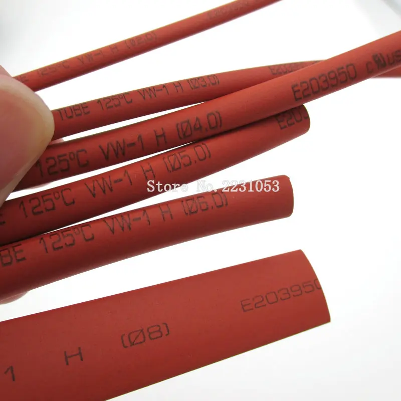 165 шт./лот 2:1 термоусадочная трубка комплект проводов кабелей 2 мм 3 4 5 6 8