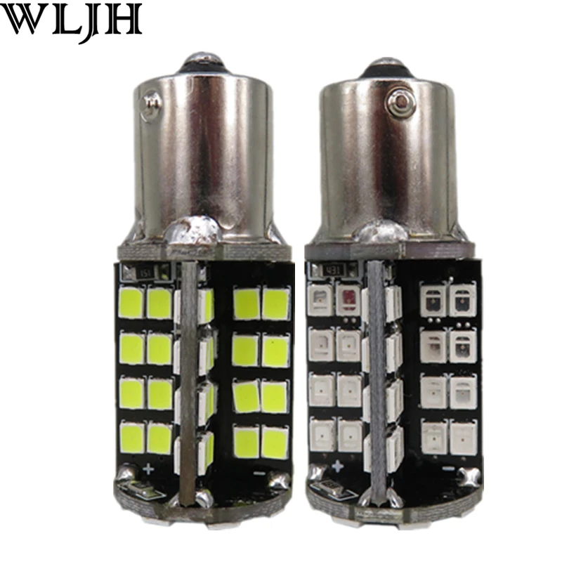 Светодиодные лампы WLJH 2x Canbus P21W LED 1156 BA15S автомобильные s 2835 SMD фонарь заднего хода