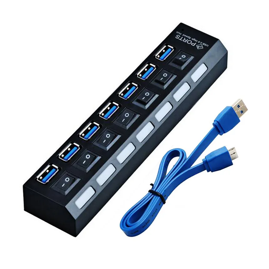 7 Порты и разъёмы usb концентратор с несколькими портами 3 0 Супер Скорость 5 Гбит/с