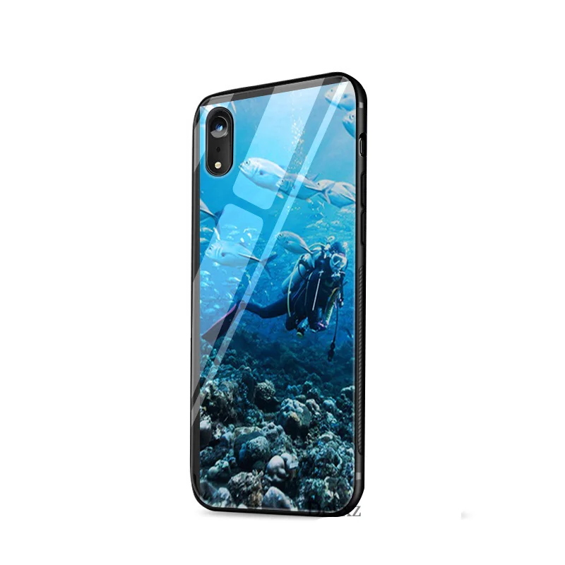 Чехол Desxz из закаленного стекла для iPhone X XS Max XR 6 6s 7 8 Plus 5 5S SE чехол s Анти-падение - Цвет: G4