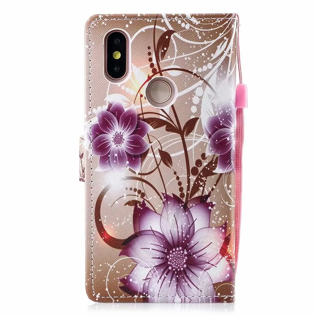 Кожаный чехол-кошелек с цветами для Xiaomi Mi 8 SE Lite A1 A2 F1 Redmi 5A Prime 5 Plus 6A 4X Go Mix 2S S2 Note 6 Pro Note 7