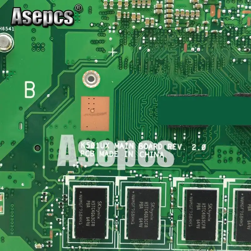Asepcs K501UW материнская плата для ноутбука For Asus K501UX K501UB K501U K501 Teste оригинальная DDR3 8G RAM