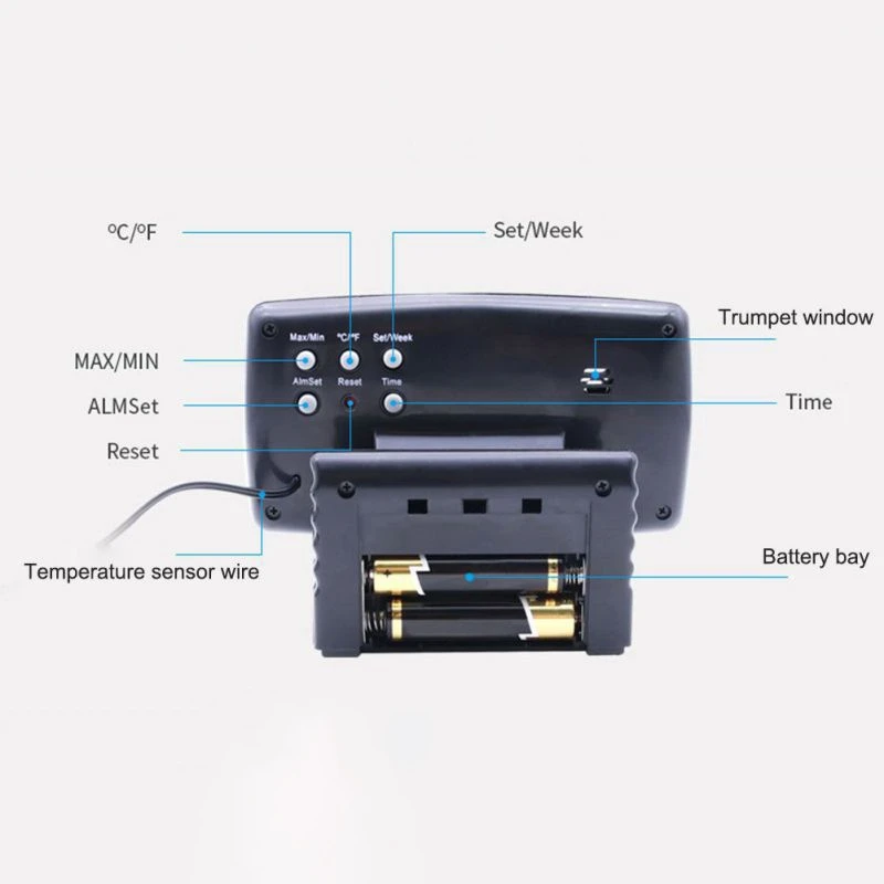 Светодиодный термометр для автомобиля электронные часы ночник светильник