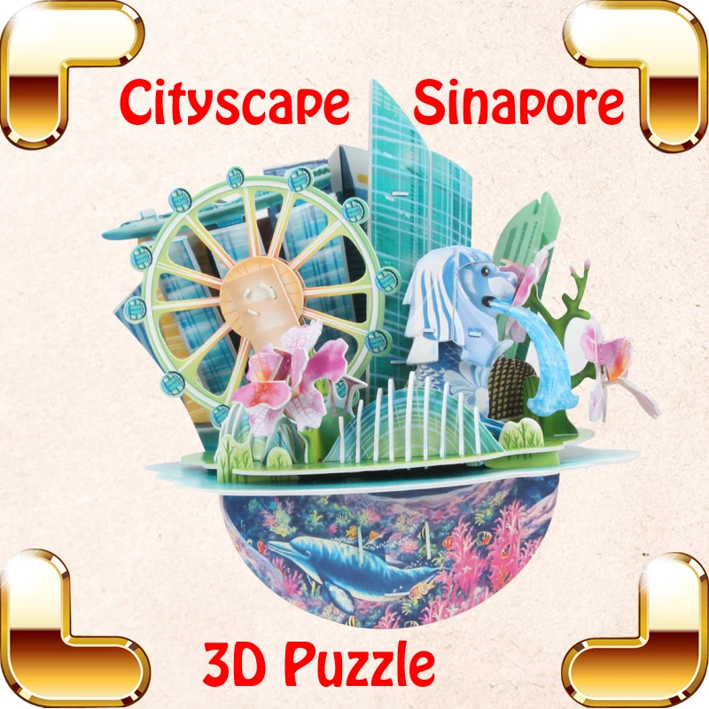 Новое поступление подарок городской пейзаж из Сингапура 3D пазл модель