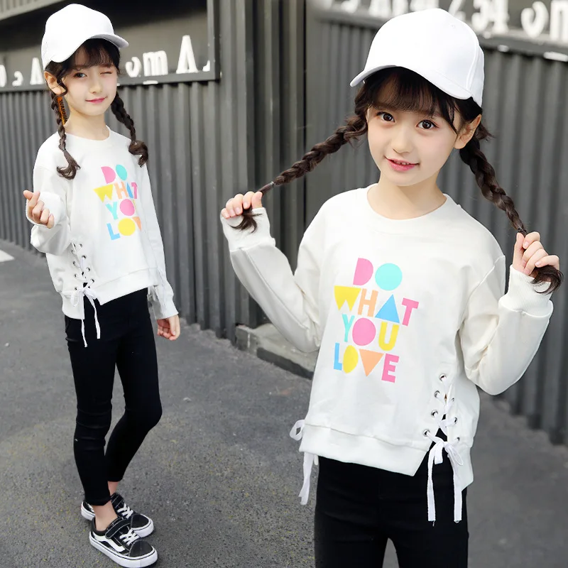 Весна 18 Новые Детские's Костюмы для большой Обувь девочек буквы хлопок Джокер