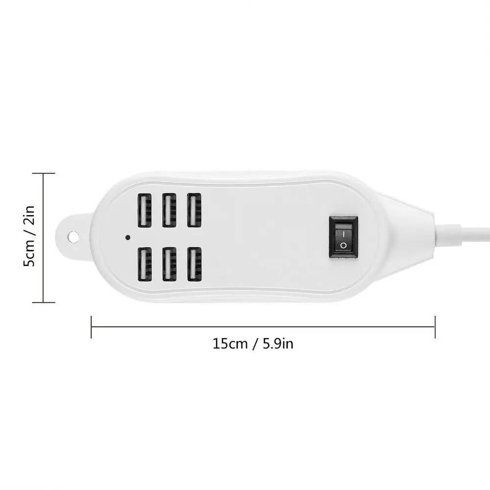 5А 6USB интерфейс подключаемый смартфон планшет мульти порт USB зарядное устройство