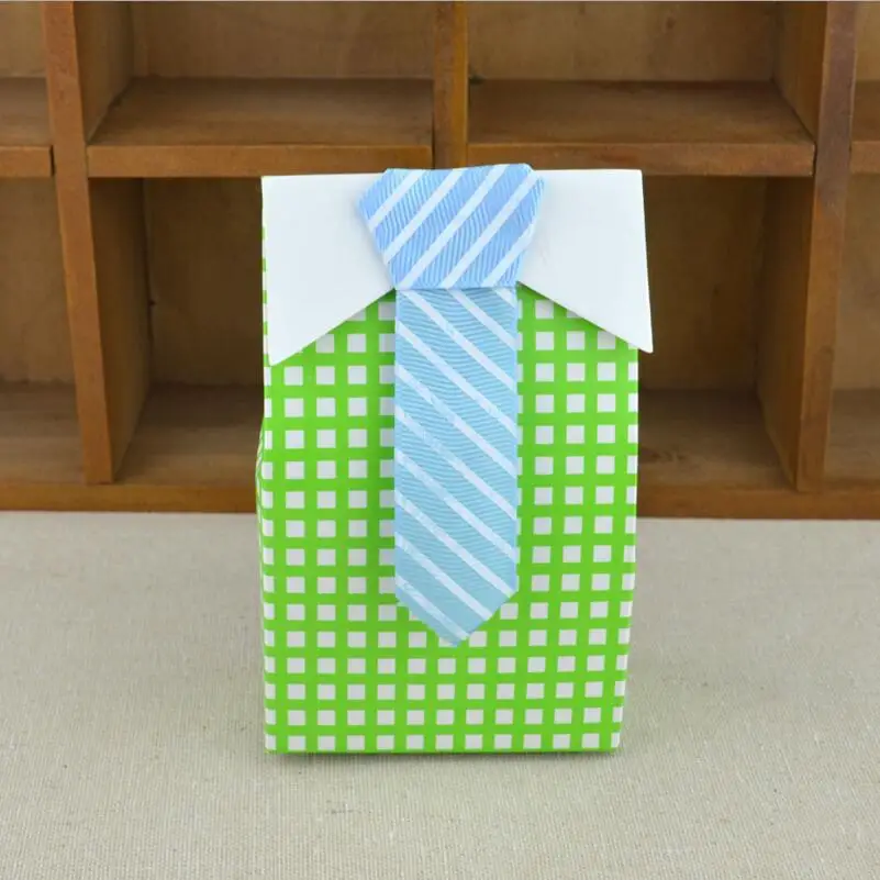 

50Pcs/Lot Striped Tie Bow Tie Candy Boxes Baby Shower Sweet Paper Box Wedding Favor Boxes Gift Box Birthday Party Supplies