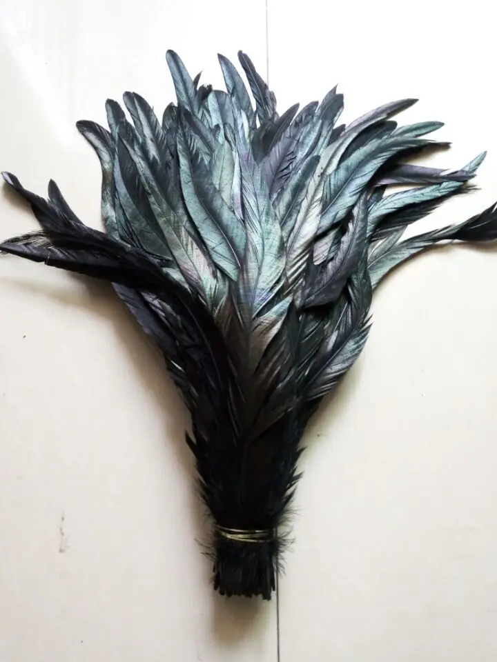 Лидер продаж! Перья петуха черного цвета 12 14 дюймов/30 35 см 50 шт.|rooster feathers|feather
