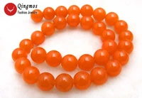 qingmos 12mm round natural gem stone red jades beads for jewelry making necklace bracelet earring diy 15 loose strands los691