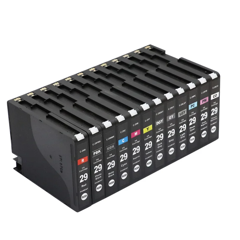 PGI29 PGI 29 чернильный картридж 12 цветов для Canon PIXMA PRO-1 принтер PGI-29 пигментные полные чернила с чипом