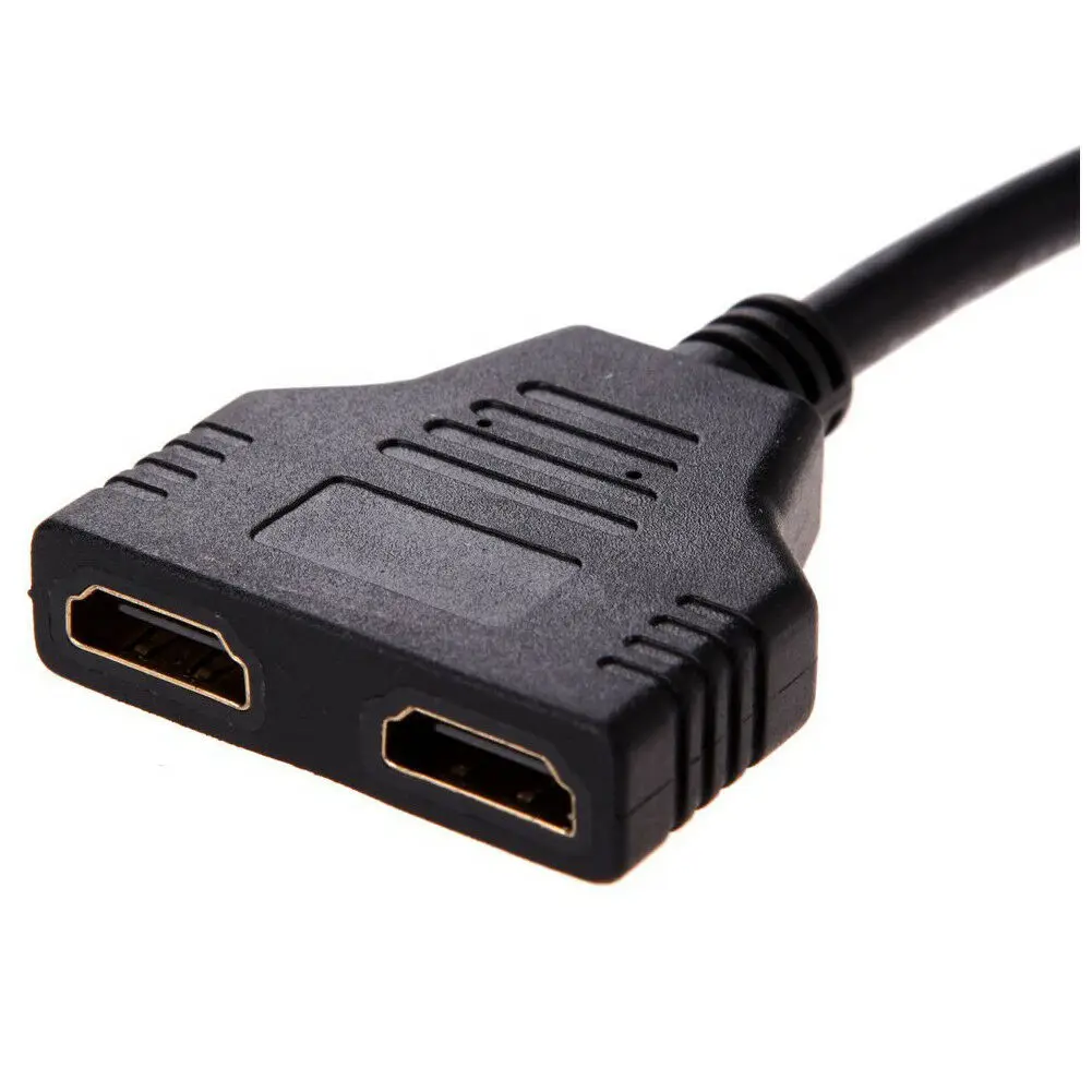 HDMI Male To Dual Female 1 to 2 Way Splitter Adapter Cable For HDTV LCD TV | Электроника