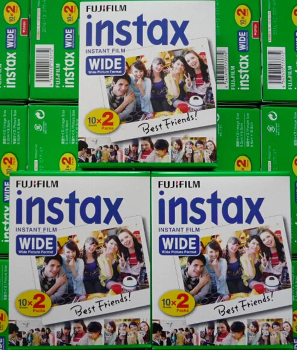 Высококачественная оригинальная пленка Instax Instant Wide 20 белых листов для 300 200 210 100