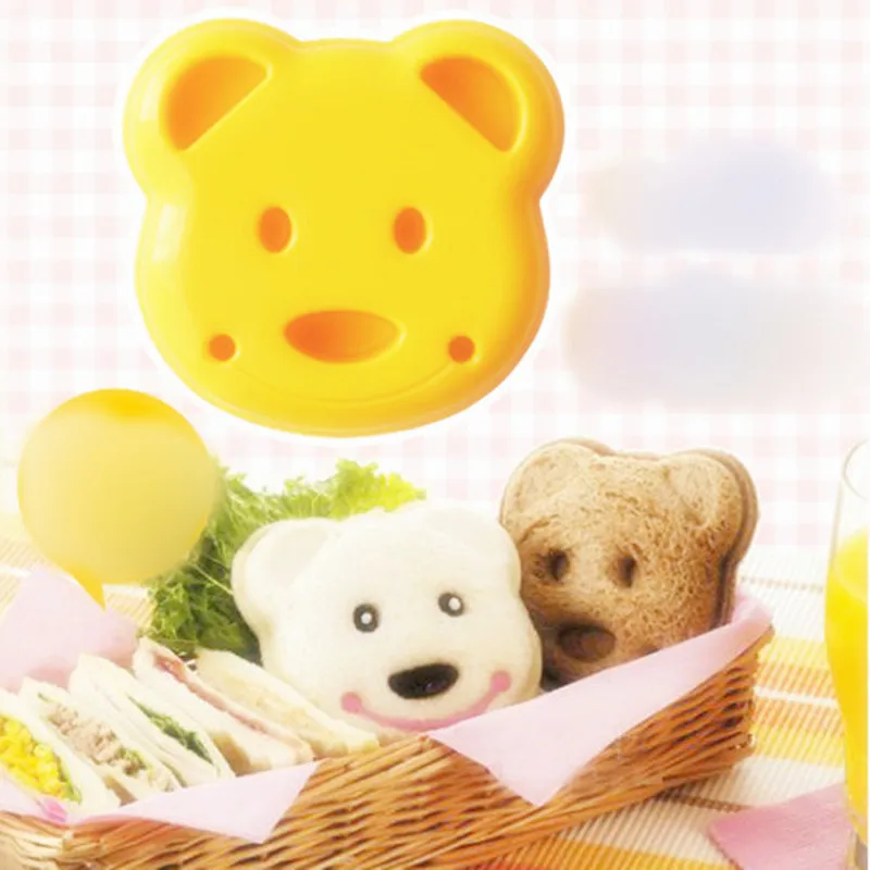 Милый медведь Сэндвич Тост резак хлеб плесень Школы Коробка для удаления коры|bread