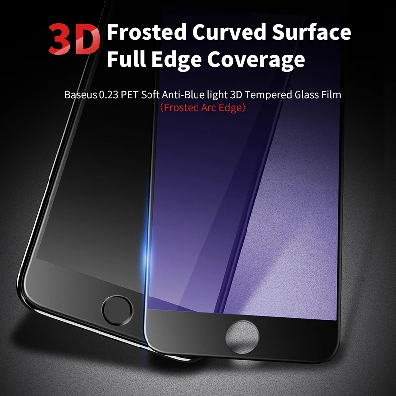 BASEUS 3D Screen Protector Для iPhone 6 s матовый мягкий Pet край закаленное стекло 0.23 мм Защитные