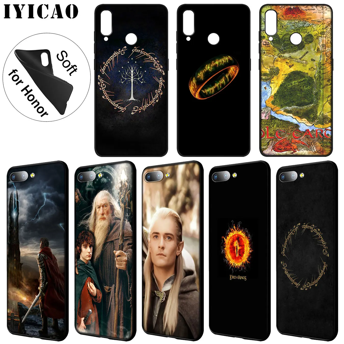 IYICAO The Lord of Rings Hobbit Soft Case for Huawei Y9 Y7 Y6 Prime 2019 Cover Honor 20 8C 8X 8 9 9X 10 Lite 7C 7X 7A Pro |