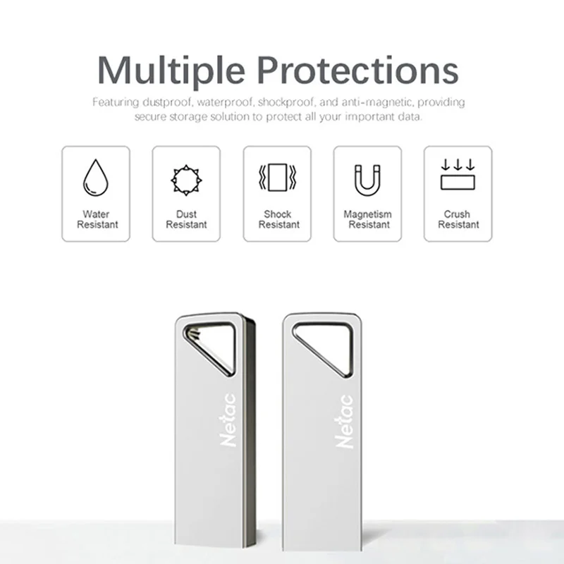 USB-флеш-накопитель Netac металлический 16-64 Гб | Компьютеры и офис