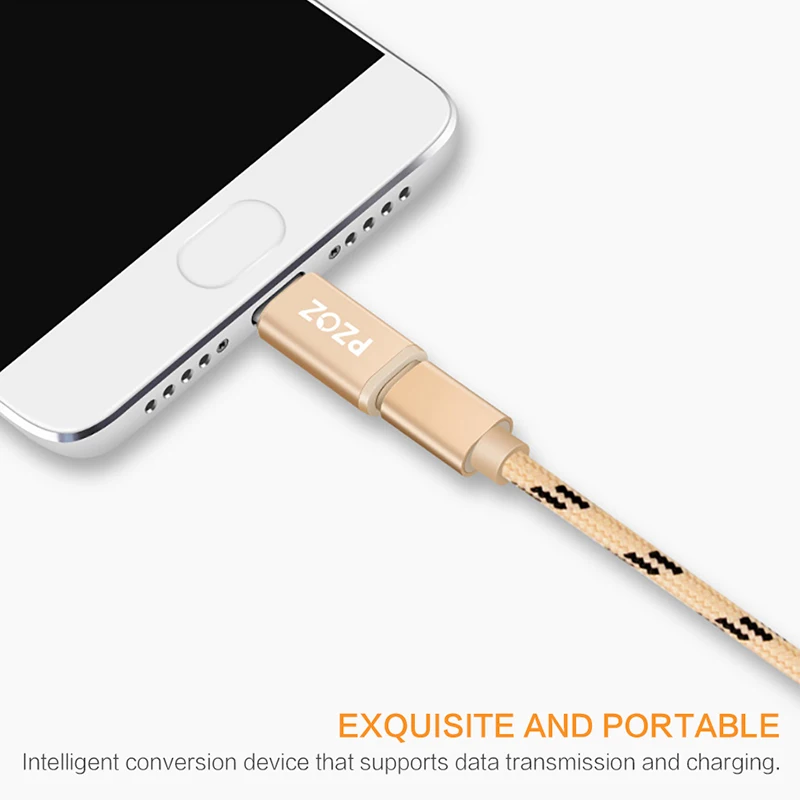 Адаптер Micro USB PZOZ для зарядки iPhone Xs Max Xr X 8 7 6 iPad кабель type c otg|micro usb adapter|otg adaptermicro to |