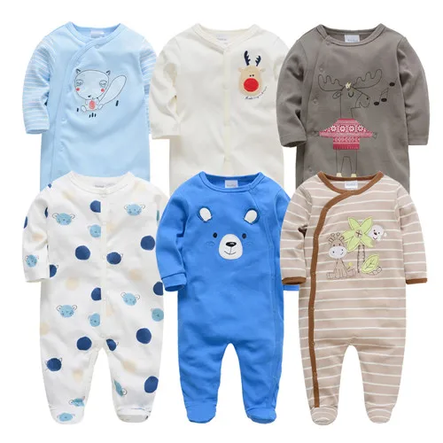 818486394045 6 шт./партия детские комбинезоны; богемный комплект, roupa de bebes кукла трансфер до Одежда для новорожденных мальчиков и девочек Летняя хлопковая футболка на возраст 3, 6, 9, 12 месяцев младенческой комбинезон Костюмы - Цвет: 818486394045