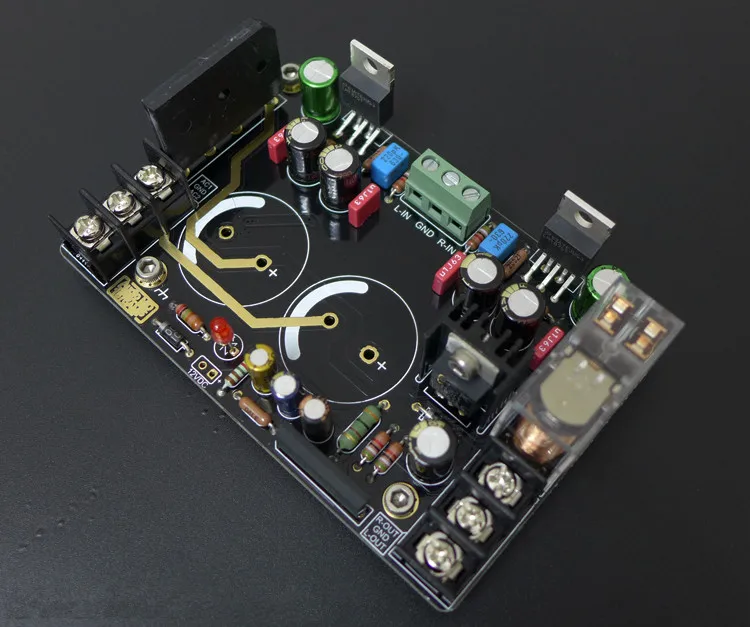 Плата усилителя Hi Fi LM1875T для самостоятельной сборки аудиокомплект с выпрямителем
