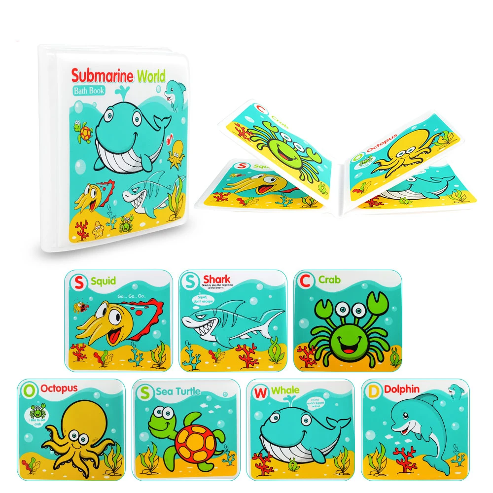 Детская игрушка водонепроницаемая книга для ванны с BB Shistle раннее обучение