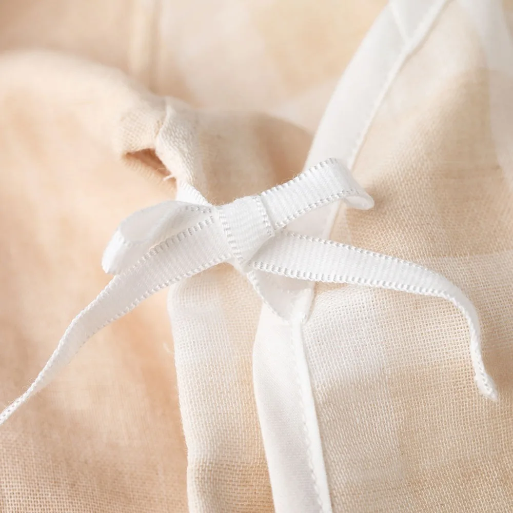 COBROO/пижамы унисекс для малышей одежда сна с поясом клетчатый узор 100% хлопок