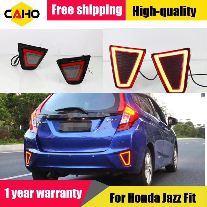 Для Honda Jazz Fit 2014 2015 2016 2017 мульти функциональный светодиодный задний бампер