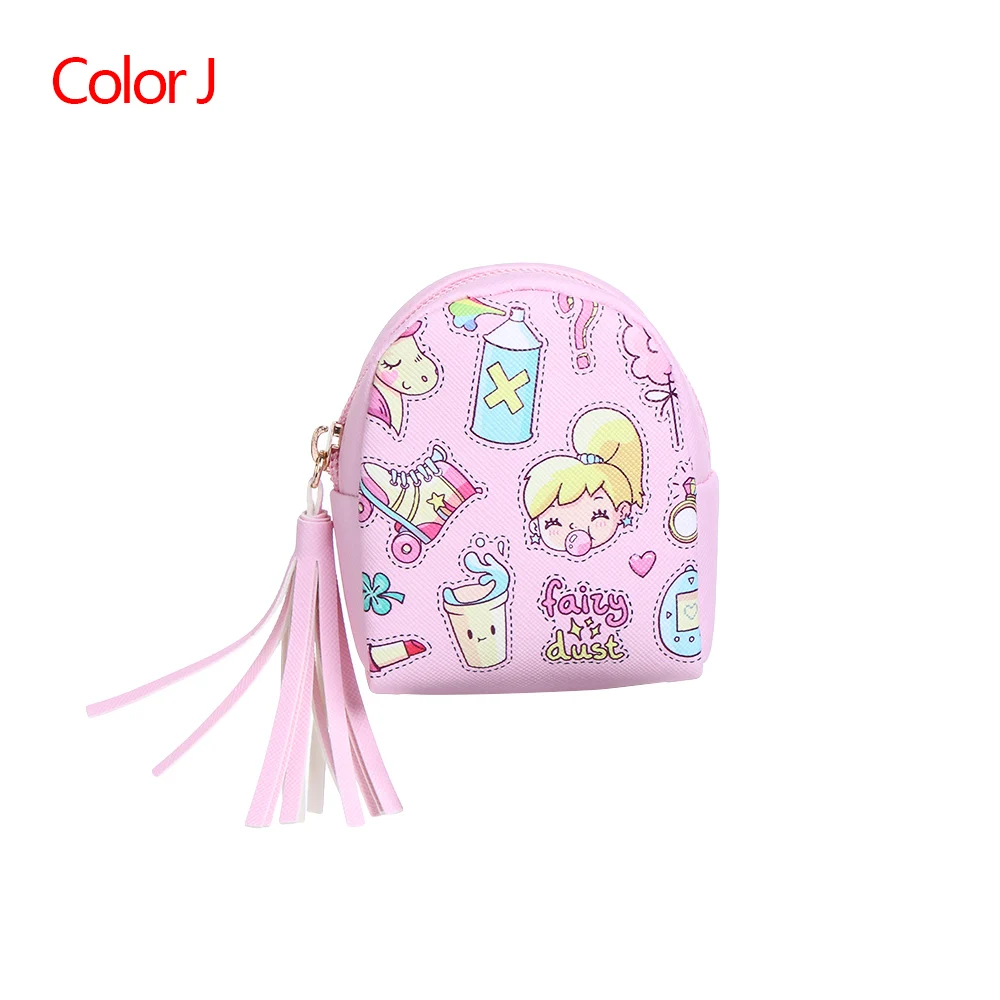 Подарок для девочки Kawaii малыш Единорог кошелек в виде животного женский мини кошелек из искусственной кожи с кисточками ключи сумка на молнии Органайзер Сумка - Цвет: J bag