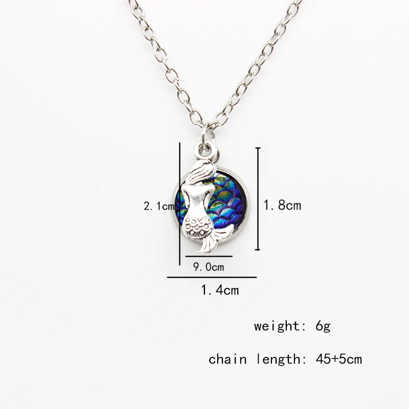 Морская принцесса рыбья чешуя ожерелье Русалка романтическое счастливая