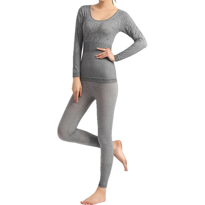 Женское термобелье хорошего качества комплект из 2 х предметов облегающие мягкие